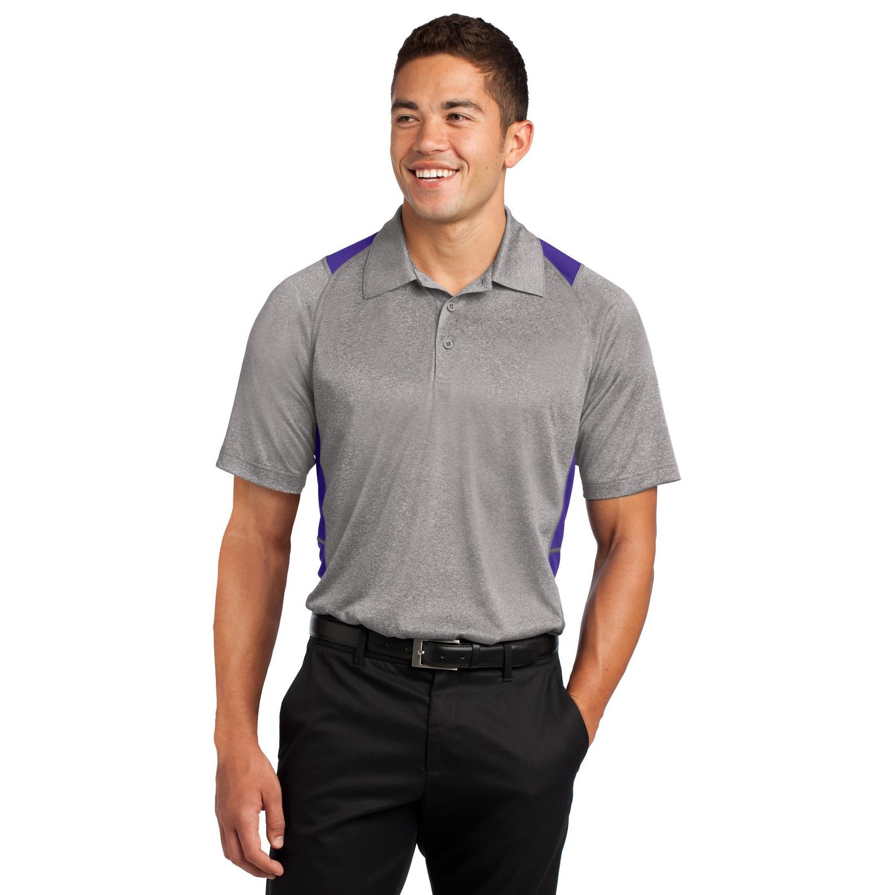 Sport-Tek-Sport-Tek® Heather Colorblock Contender™ Polo. ST665-MedTech-10